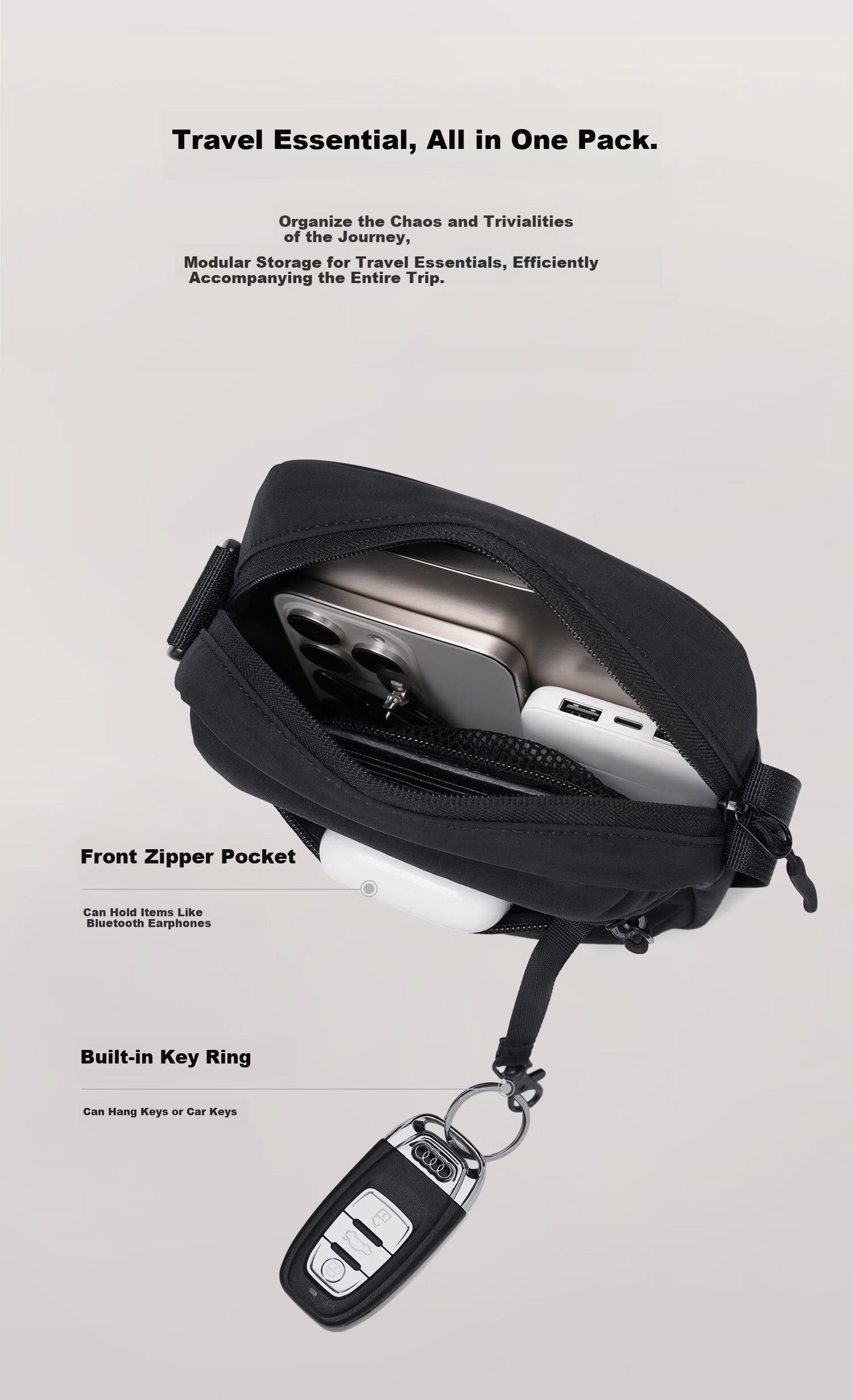 GOLF Men's Lightweight Single Shoulder Crossbody Bag iPad Phone Casual Sports Cycling Small Shoulder Bag for Women 5