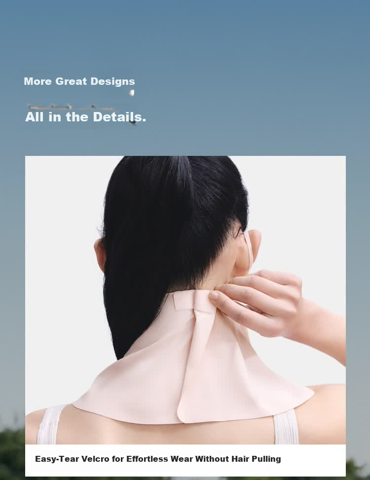 Beneunder Sunscreen Neck Mask Women's Sun Protection Face Cover Lightweight Full Face UV Protection Face Bikini Distant Mountain Gray 18