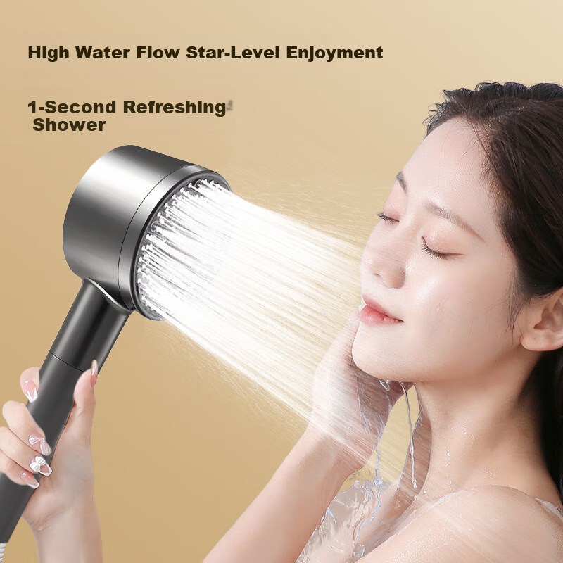 Jingmi Premium Handheld Shower Head Single Nozzle Pressure Boosting Bathroom Spray Five-Mode Water Purification Filter Shower Head