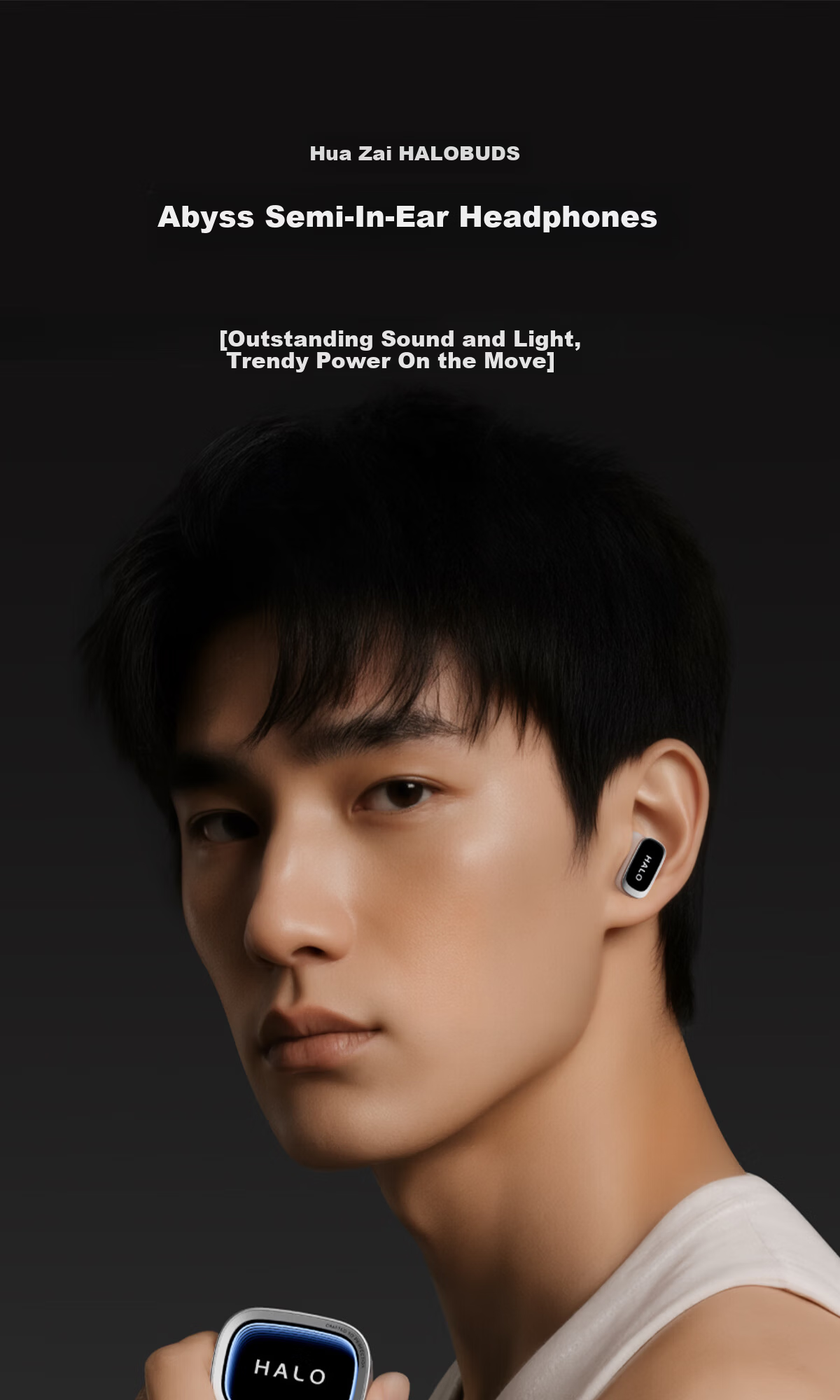EDIFIER Halo Buds Abyss Cyber Trend Semi-In-Ear Bluetooth Earphones RGB Lighting Long Battery Life Low Latency Compatible with Apple Huawei Xiaomi Dawn White 1