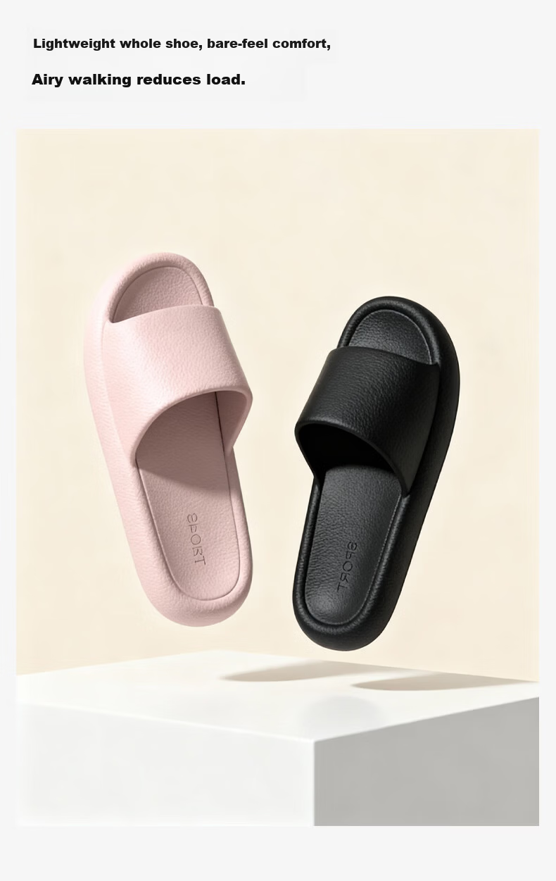 Qiumuxi Couples EVA Home Slippers Non-Slip Soft Bathroom Shower Comfortable Cool Slippers Coffee Color Size 36-37 6