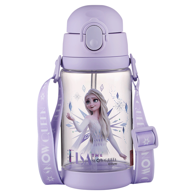 Disney Kids Water Bottle Direct Drinking Anti-Drop School Use Primary Kindergarten Water Cup 520ML Frozen Summer Straw Cup