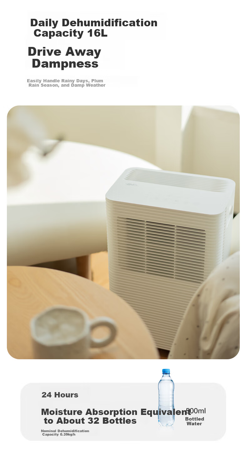VINO Dehumidifier 16L/Day 32㎡ WiFi Connected Quiet Clothes Drying VD16E-FA5A(WH) 7