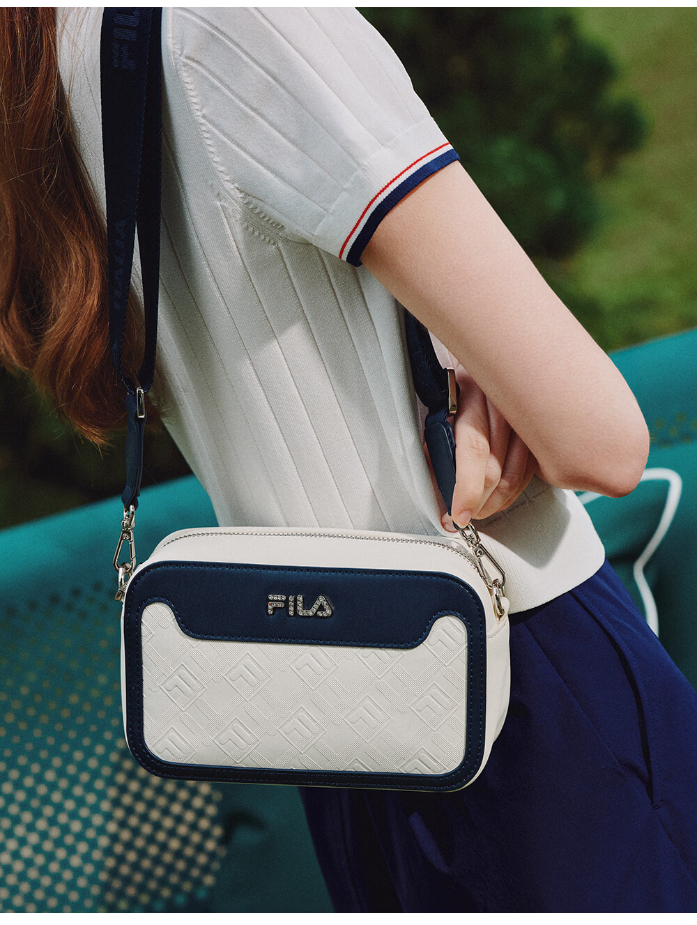 FILA Official Women's Shoulder Bag 2026 Summer Fashion Casual Crossbody Small Square Bag 11