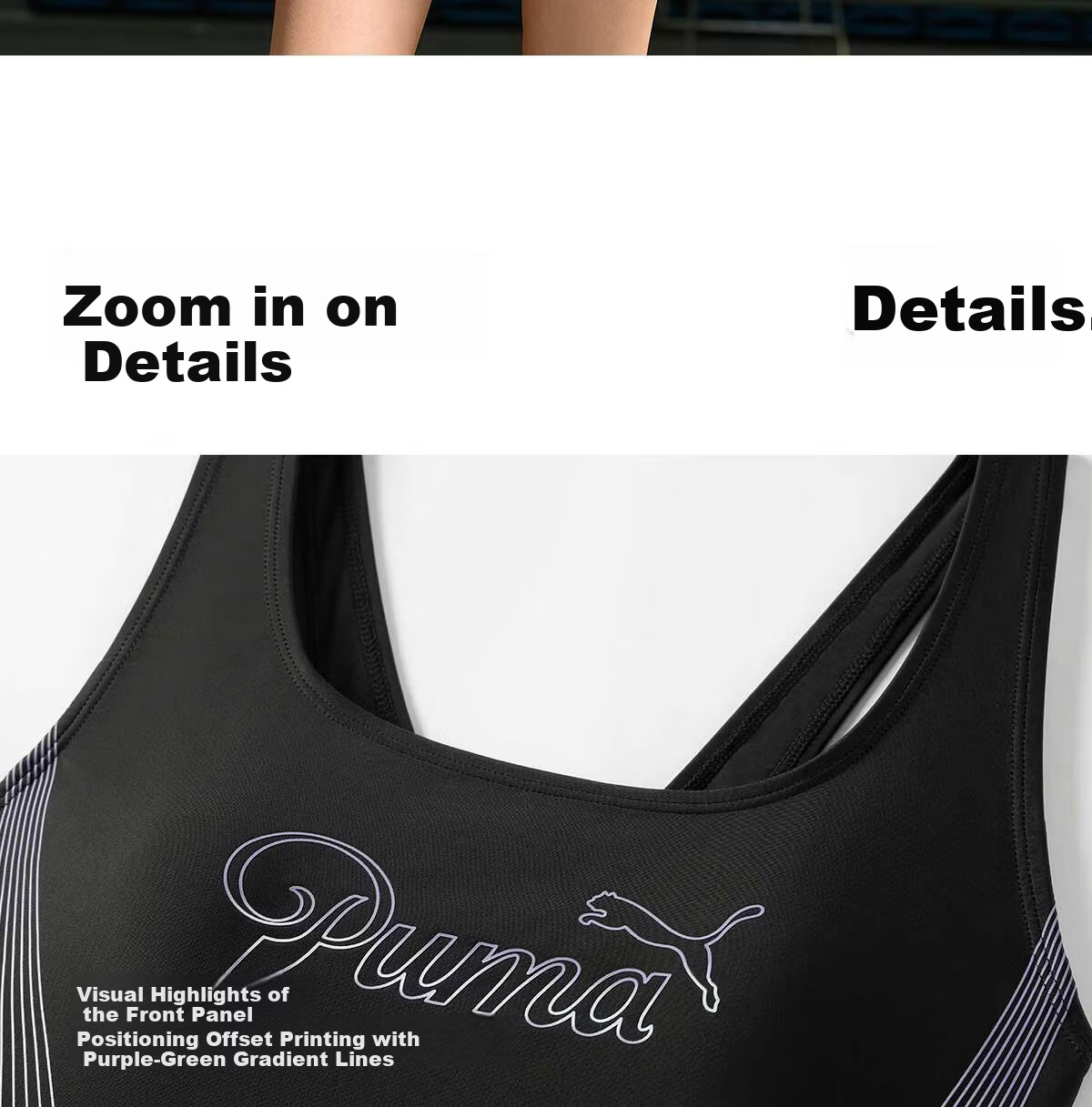 PUMA Women's One-Piece Swimwear, Square Leg, Sun Protection, Slim Fit, Gradient Print, Stylish Back Design, Spa and Swimming Pool Use 31