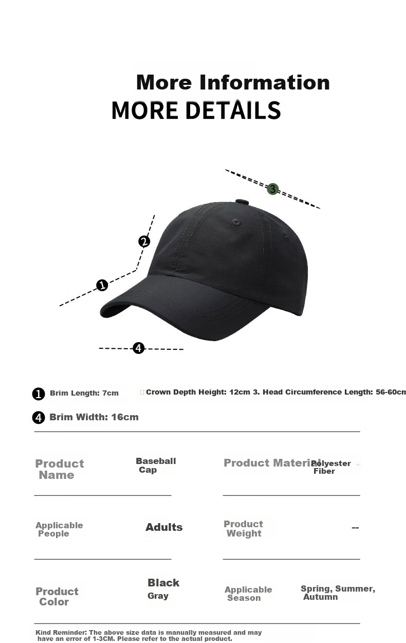 CARTELO Breathable Quick-Dry Baseball Cap Unisex Sun Protection Summer Outdoor Sports Running Duckbill Sun Hat 11