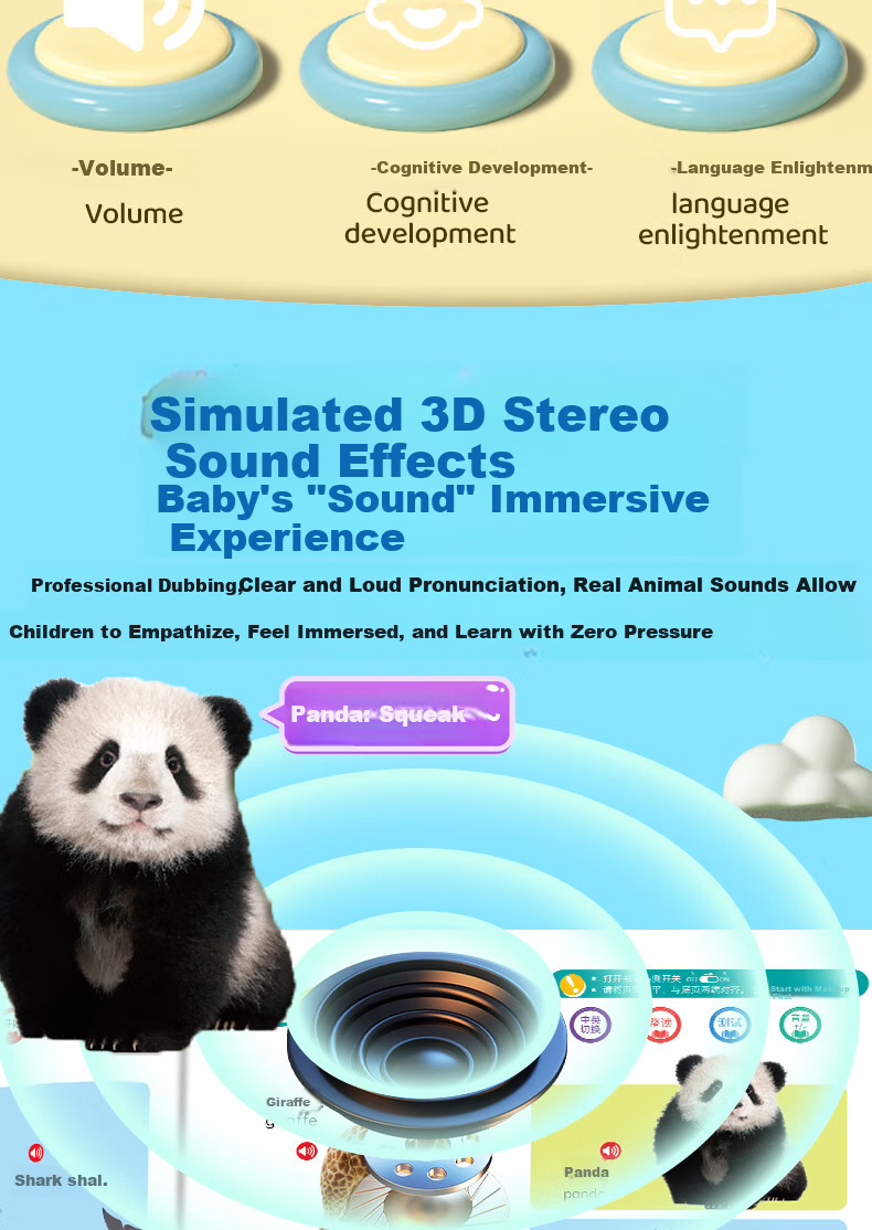 Lifang Talking Early Education Audio Book 0-9 Years Old Baby Reading Pen Sound Book Children's Birthday Gift for Boys and Girls 4