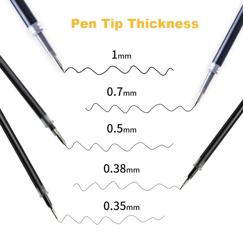 M&G Heat Erasable Gel Pen Refills 0.5mm Black 20pcs/Box AKR67K01A 2