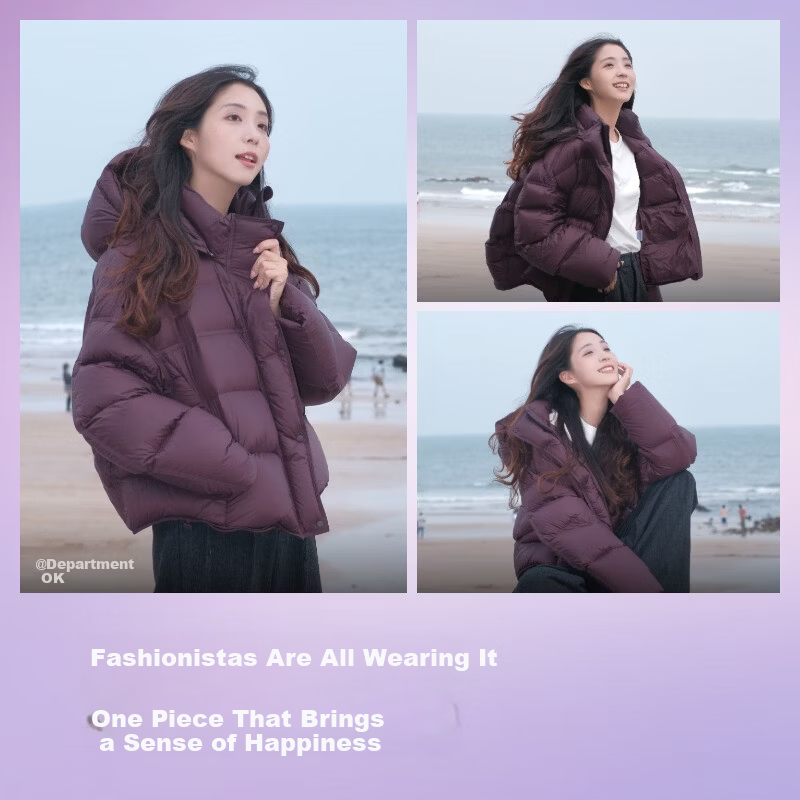 Bosideng Women's Winter 90% Down Puffy Thickened Hooded Jacket Warm Coat Mall Hot Sale Same Style