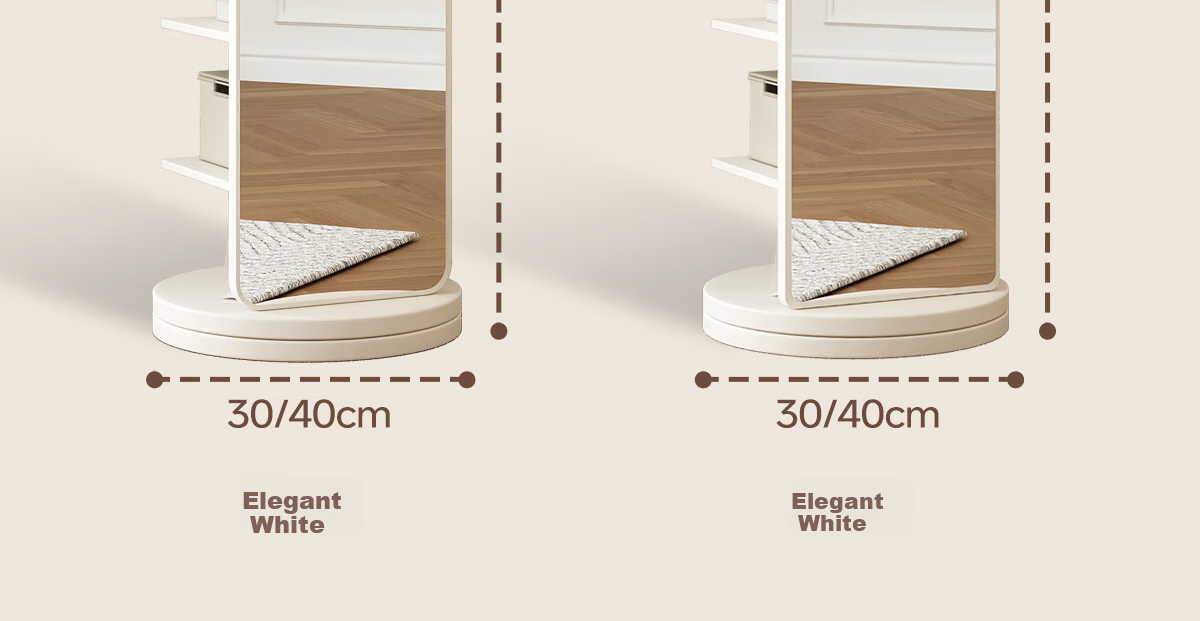 Millennium Huafu Full-Length Rotating Dressing Mirror Floor Mirror with Movable Bedroom Coat Rack Integrated Fitting Mirror 22