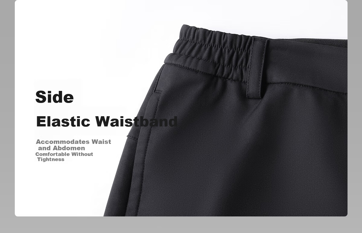 CAMEL Outdoor Softshell Pants Men Autumn Winter Windproof Waterproof Fleece Lined Warm Anti-Static Stretch Straight Leg Hiking Pants Women 13