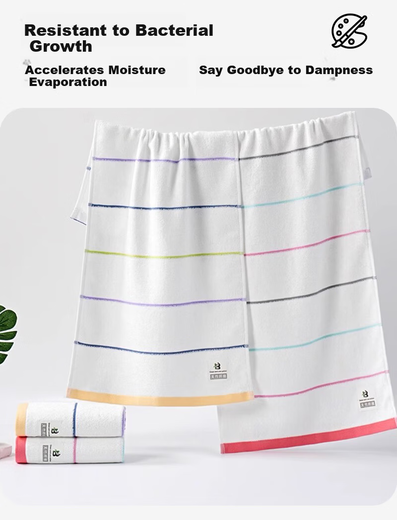 Bamboo 100 Bamboo Fiber 5A Antibacterial Towels 2-Pack Absorbent Lint-Free Adult Large Towels 34x70cm 100g Each Sports 5