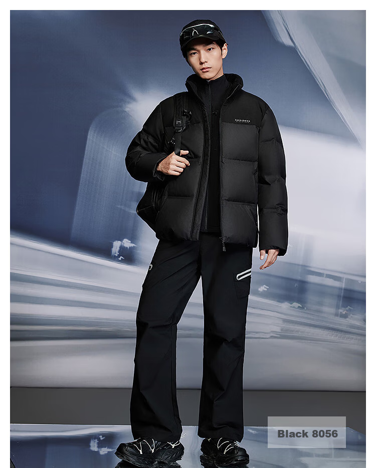 Bosideng Off-Season Winter Men's Loose Short Thickened Stand Collar Casual Down Jacket 15