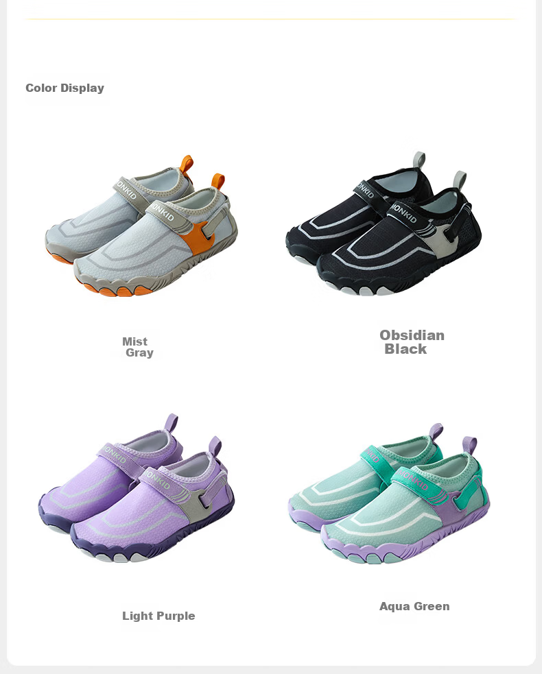 Lemonkid Kids Beach Shoes Boys Girls Swimming Water Shoes Non-slip Breathable Outdoor Sports Sandals Creek Hiking Shoes for Seaside Water Play 17
