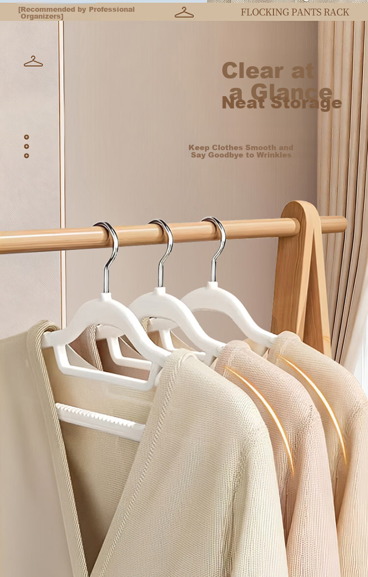 JEKO&JEKO Household Clothes Hanger Non-Slip No-Trace Drying Rack Wardrobe Hanging Hanger Dormitory Student Clothes Drying Rack 5
