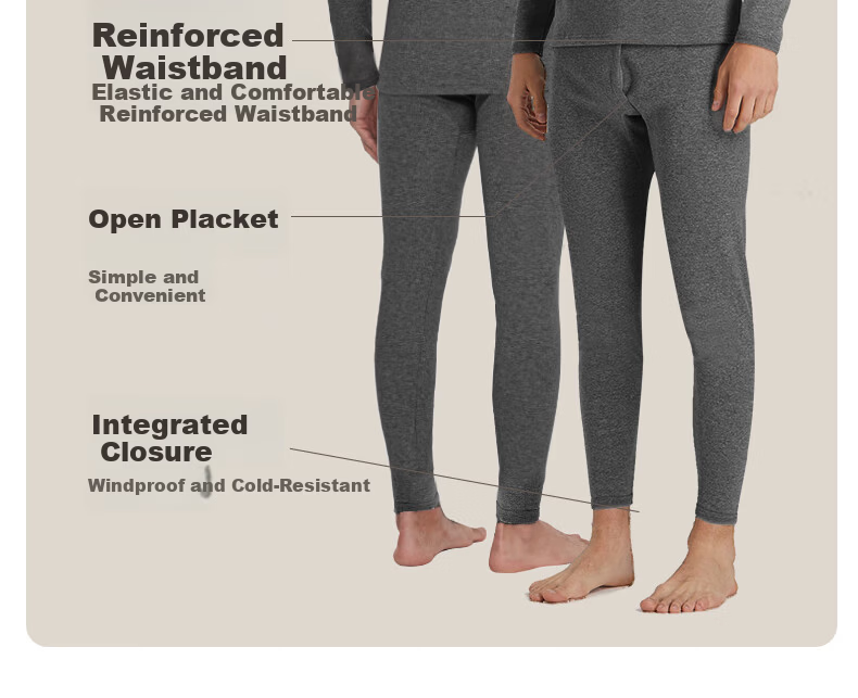 SEPTWOLVES [Wool Warmth] Thermal Underwear for Men, Fleece-Lined Thick Round Neck Winter Cold-Proof Warm Set 20