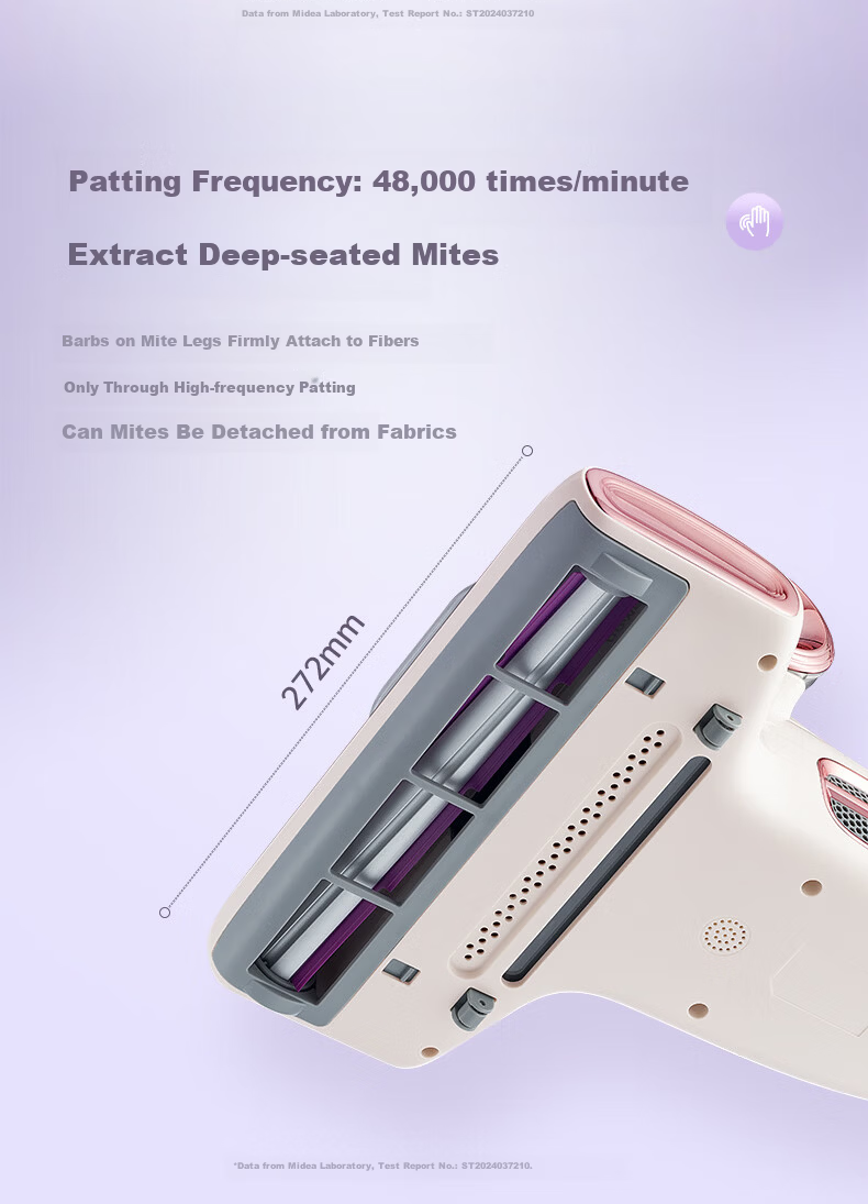 Midea Little Lightning Mite Removal Device [Mother and Baby Grade] BC8pro Bed Treasure Pet Hair Vacuum Cleaner Home High-Temperature Sterilization 3-in-1 Powerful Suction Vacuum and Mite Removal Machi 15
