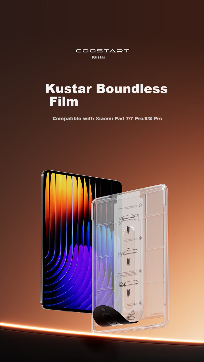 COOLSTART Tempered Glass Screen Protector for Xiaomi Redmi Pad REDMI K Pad 2, 8.8-Inch Tablet Protective Film, Gaming Electroplated Anti-Fingerprint HD High Transparency Shatterproof Quick Installation Film 1