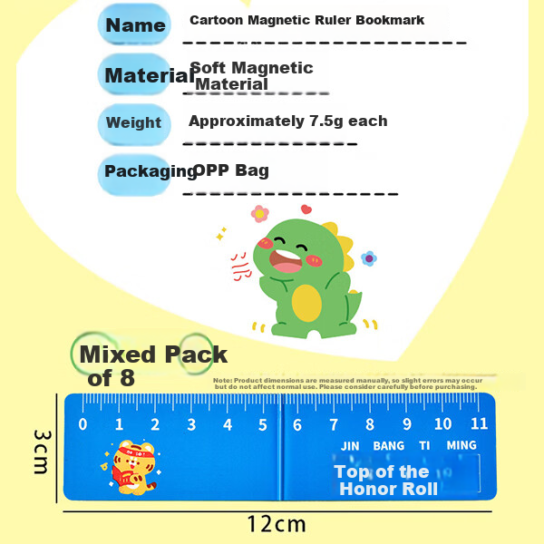 Mili Magnetic Bookmark for Kids Elementary Student Prize Reward Small Gift Chinese Style Magnetic Bookmark Clip Foldable Bookmark Ruler Stationery Graduation Exam Hundred Days Oath Gift