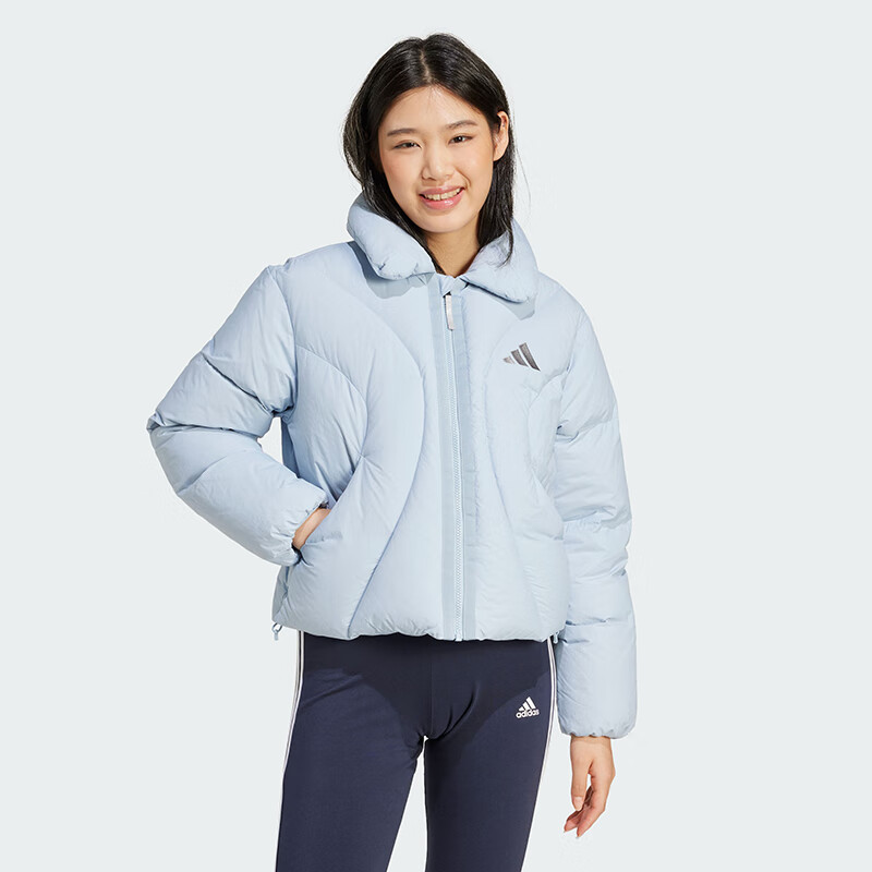 Adidas Women's Winter Regular Duck Down 600 Fill Power Blue Stand Collar down Jacket, JG5933 A/XL 1
