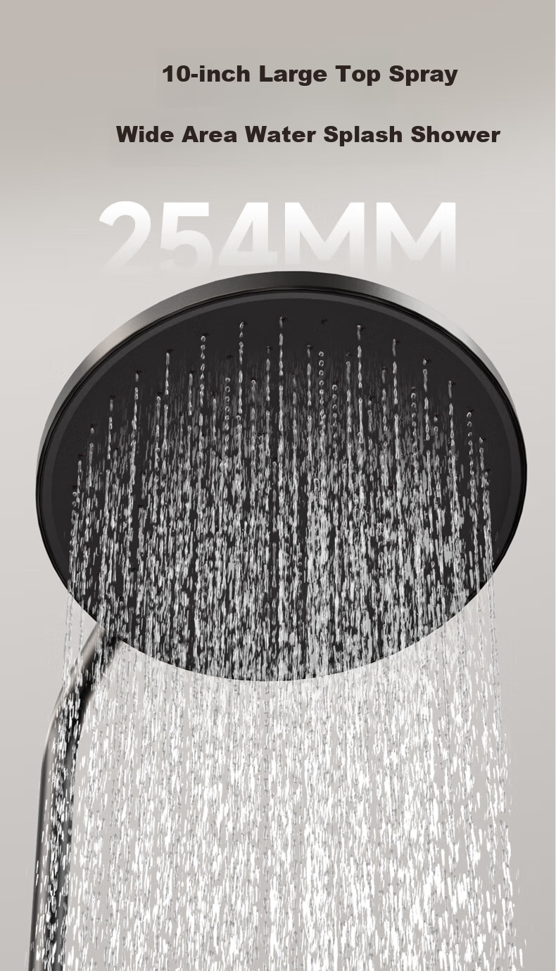 SUPOR Shower Set B300 Integrated All-Copper Top Spray Handheld Automatic Descaling Pressurized Bathroom Gunmetal Gray 7