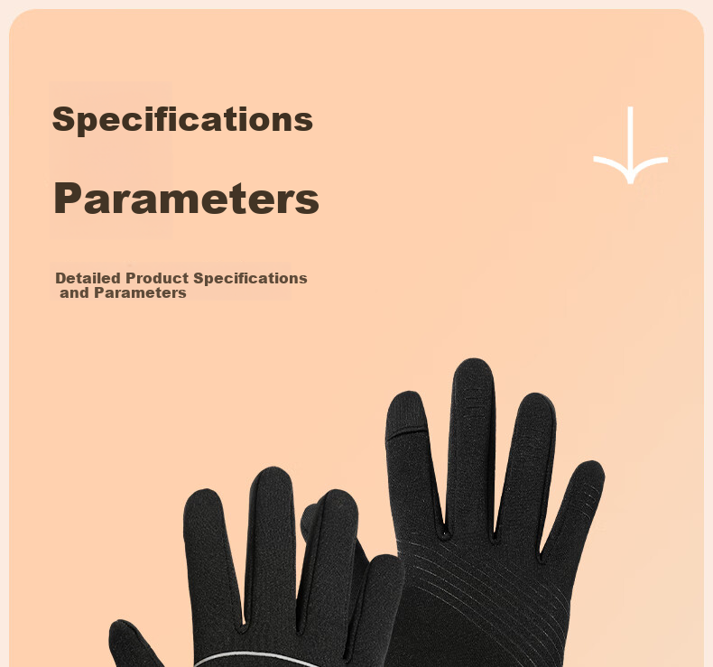 ANTA Thermal Gloves Winter Riding Fleece Lined Electric Bike Windproof Touchscreen Ski Outdoor Anti-Freeze Gloves M 21
