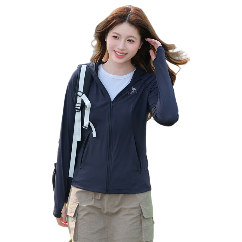 Camel Huayong Women's Outdoor Summer Sun Protection Jacket Breathable UV Protection Ice Silk Coat A15BAVV103