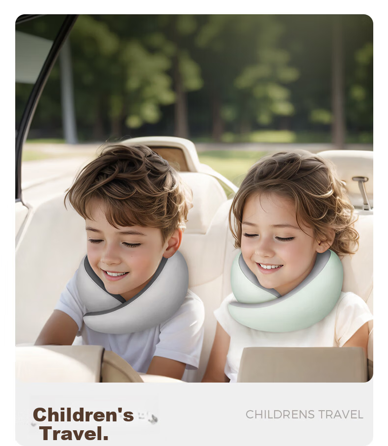 Back2 U-Shaped Neck Pillow Portable Travel U-Shaped Cervical Pillow for Airplane High-Speed Train Car Office Nap Pillow 3