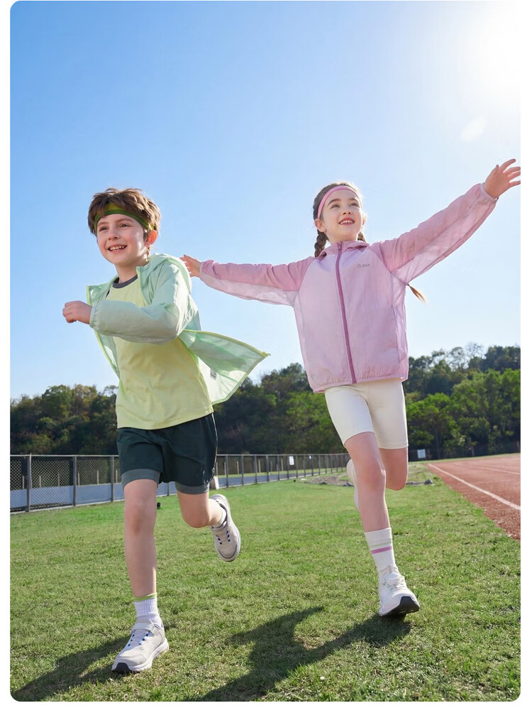 ASK JUNIOR Kids Sunscreen Jacket 2026 Summer UV Protection Air Conditioning Coat for Boys and Girls Green 27