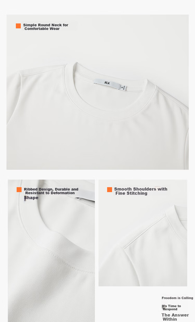HLA Hailan Home Women's Soft Breathable Textured Short Sleeve T-Shirt 10