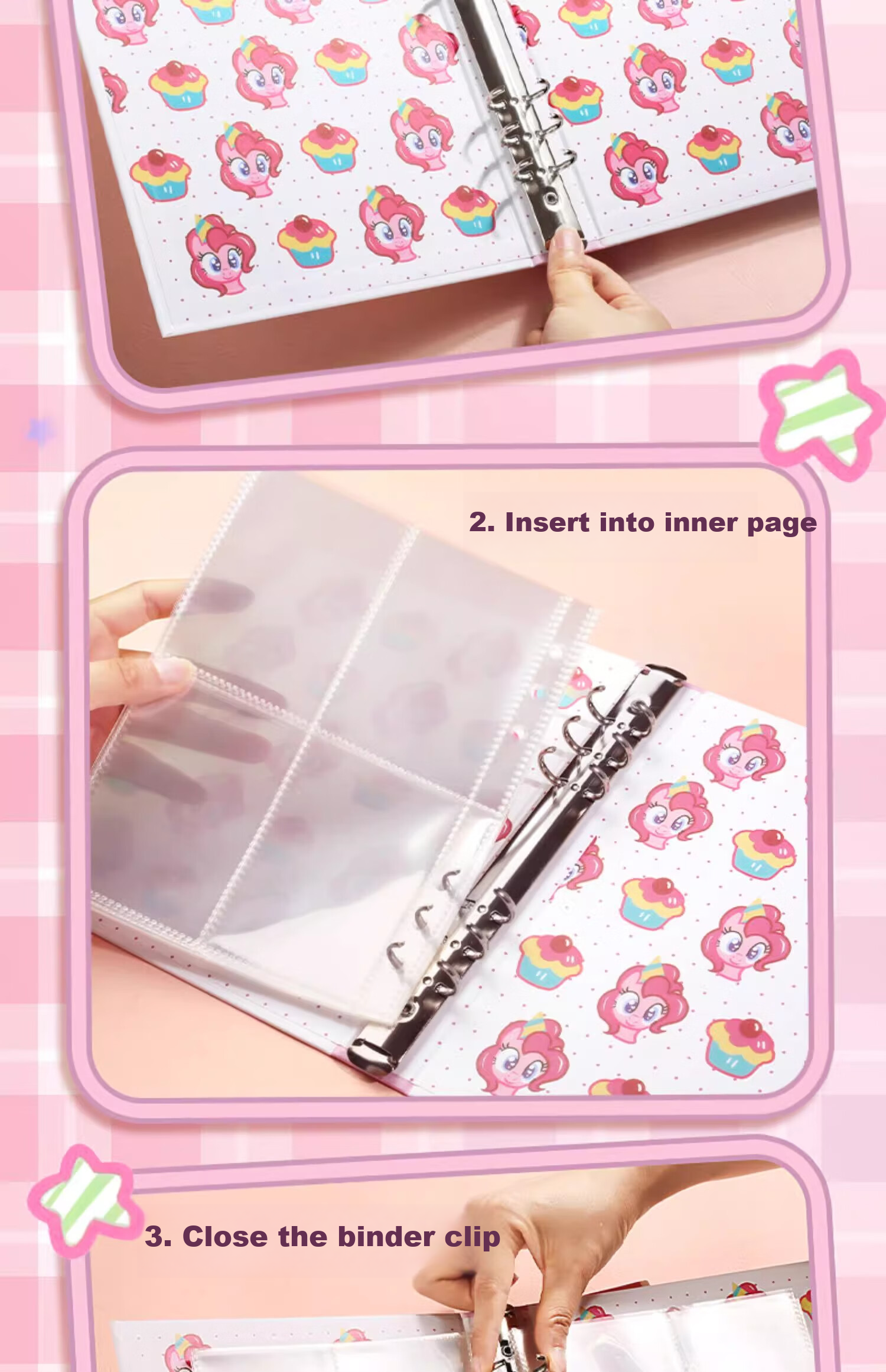 Shuxing My Little Pony Card Album Card Storage Book Small Card Collection Book Large Capacity Four-Grid High-Value Children's Card Collection Book 7