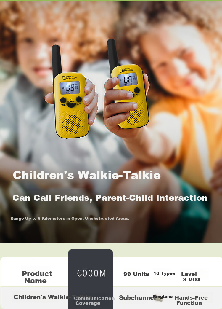 National Geographic Kids Binoculars Walkie Talkies Wireless Outdoor Toy Boys Gift Travel Set Holiday Gift 3