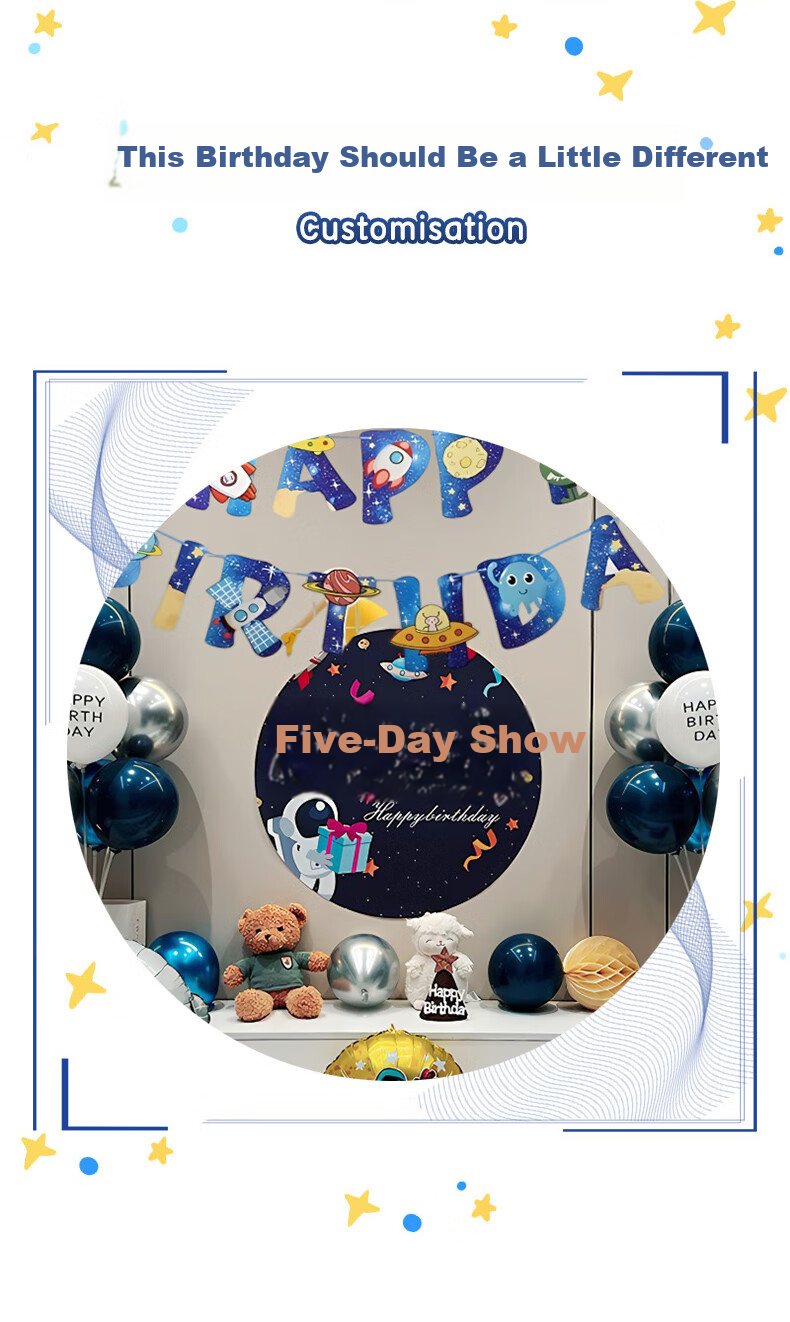 Domeyi Birthday Scene Decoration Boy Girl Birthday Balloon Set Luxury Latex Balloon Set with Lights 6