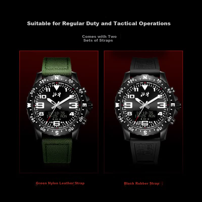 Beidou Watch Warrior 2 Satellite Time Positioning Altimeter Temperature Compass Multifunction Outdoor Analog Men's Watch