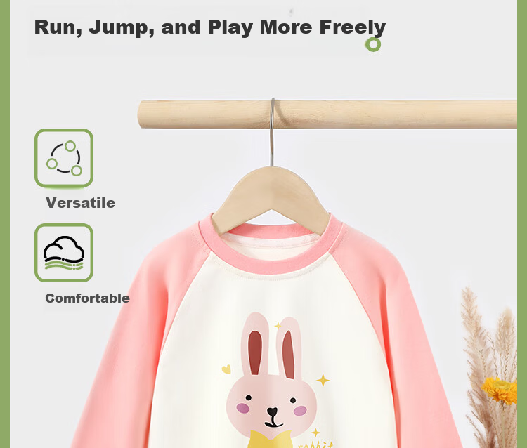 Badibadi Spring Autumn Pure Cotton Baby Toddler Children's Long Sleeve T-Shirt Base Shirt Comfortable Casual Versatile Yellow Jumping Puppy 80 8