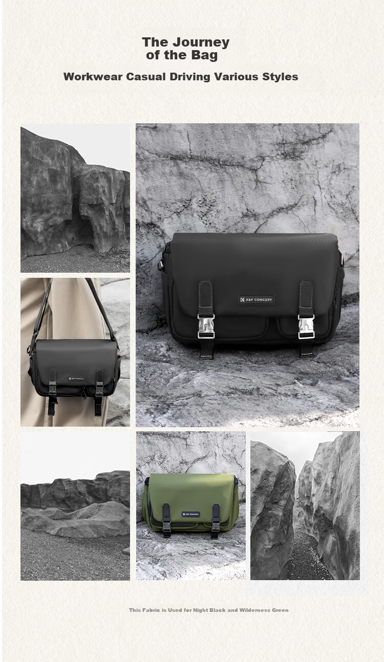 K&F CONCEPT Messenger Camera Bag Photography Crossbody Shoulder Bag for Mirrorless and DSLR Cameras One Body Two Lenses Multifunctional Vintage Original Photography Bag Gobi Brown 18