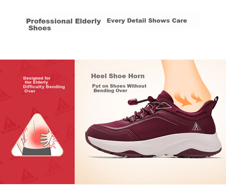 Zulijian Elderly Women's Shoes Spring Autumn 2026 New Walking Shoes Non-Slip Mom Shoes Lightweight Sports Casual Shoes Senior Gift 4