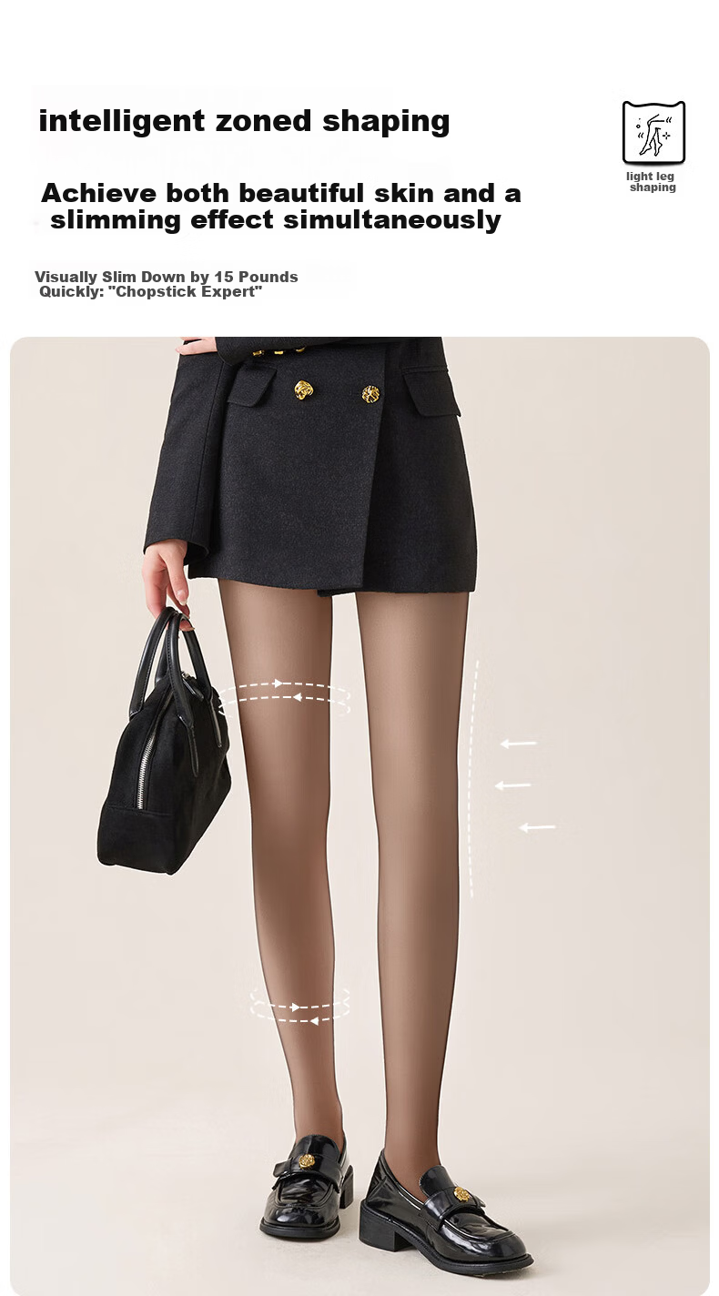 MiiOW Black Sheer Skin-Like Leggings for Women, Fleece-Lined Thickened Warm Tights, Black Pantyhose for Outdoor Wear 18