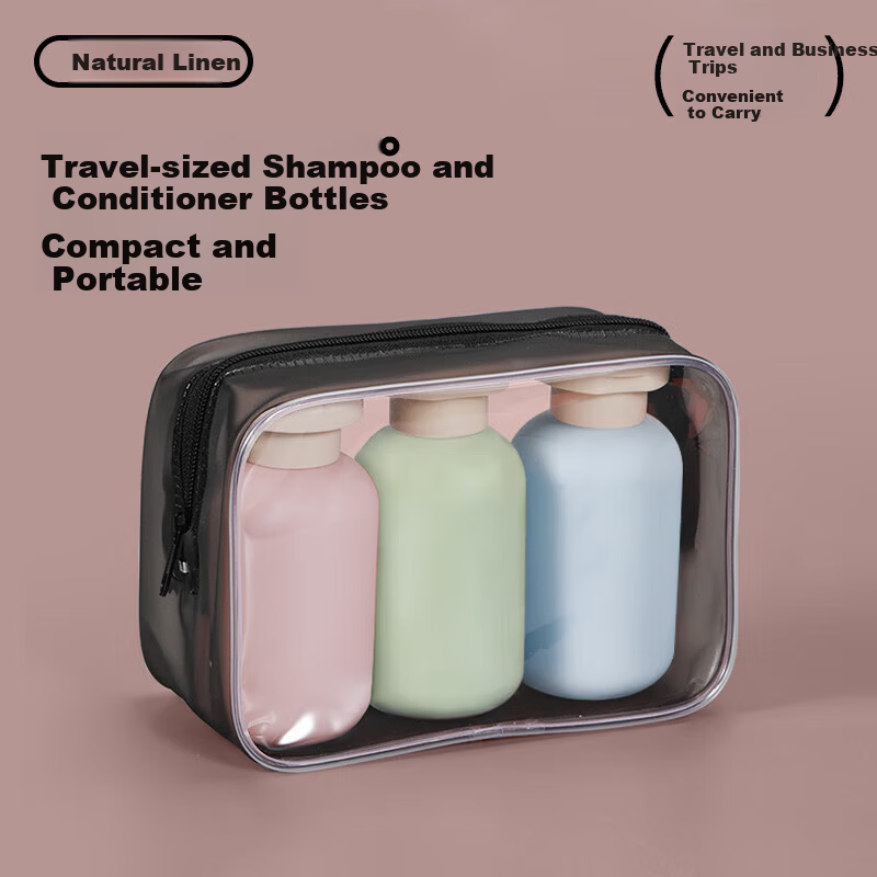 Jiajialin Travel Portable Shampoo and Body Wash Dispenser Bottle Press Empty Bottle Toiletries Travel Refill Bottle