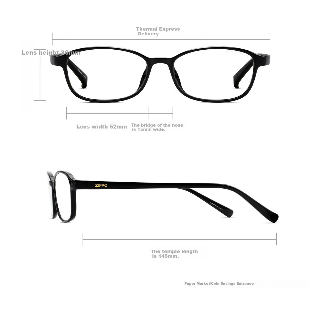 ZIPPO US Anti-Blue Light Reading Glasses Unisex Japanese Ultra-Light Imported Material HD Lenses Gift 8113 Back to School 21