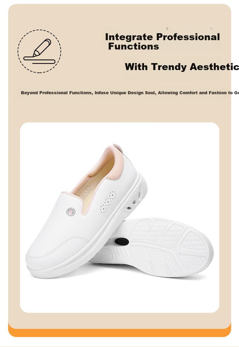 Bulan Ni Carbon Fiber Nurse Shoes Women Shock Absorption Non-Slip Wear-Resistant Breathable Soft Sole Medical Shoes G318 Pink Size 39 6