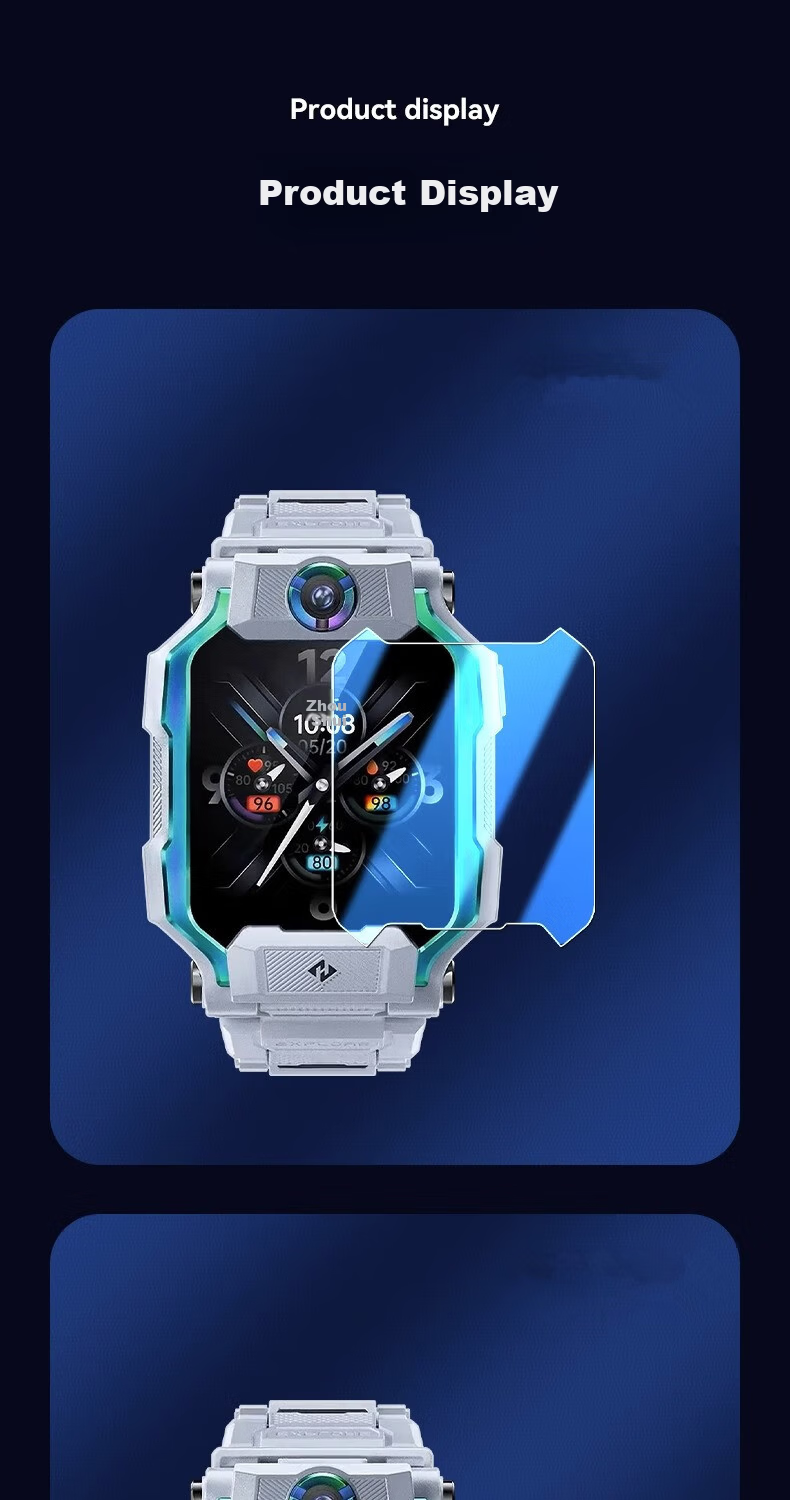 Xuanyi [Two Pieces of Premium] Tempered Glass Screen Protector for Xiaotiancat Children's Smartwatch D3S, Compatible with D3/Z1/Q1/Q2/Z1S/Q1S, Protective Film for Z10/Z9/Z8A/Z6P 3