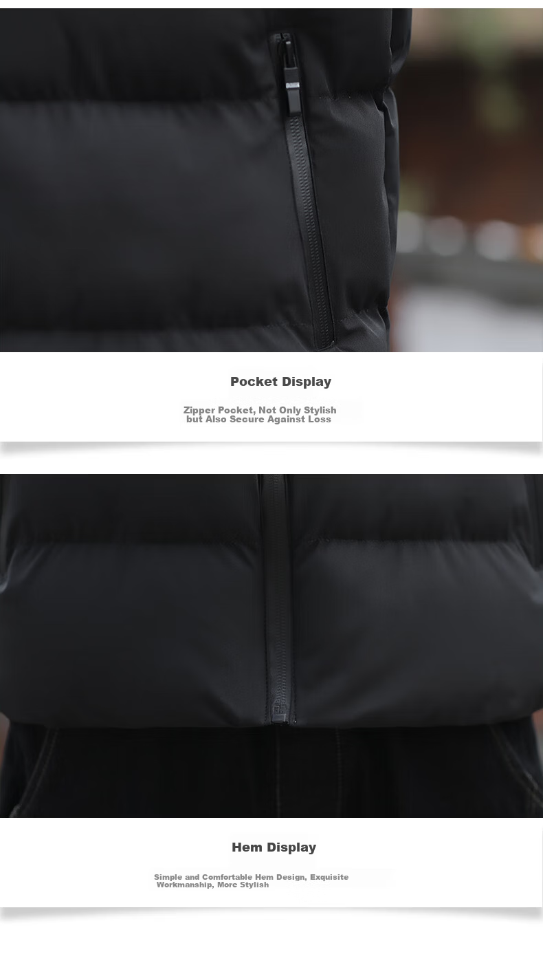 Warrior Men's Thickened Warm Vest Stand Collar Sleeveless Printed Fashion Waistcoat Autumn Winter Korean Casual Jacket 13