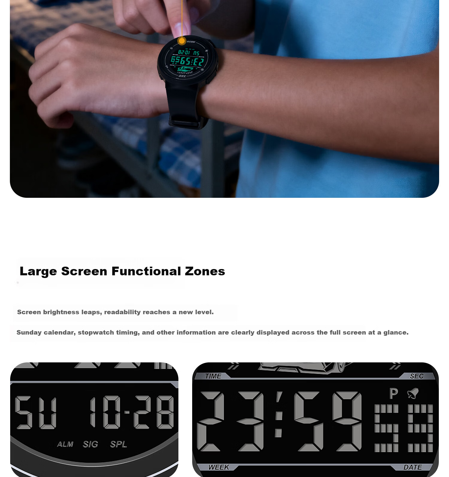 ZGO Sports Outdoor Multifunctional Electronic Watch Military Enlistment Tactical Student Watch for Middle and High School Students 855 9