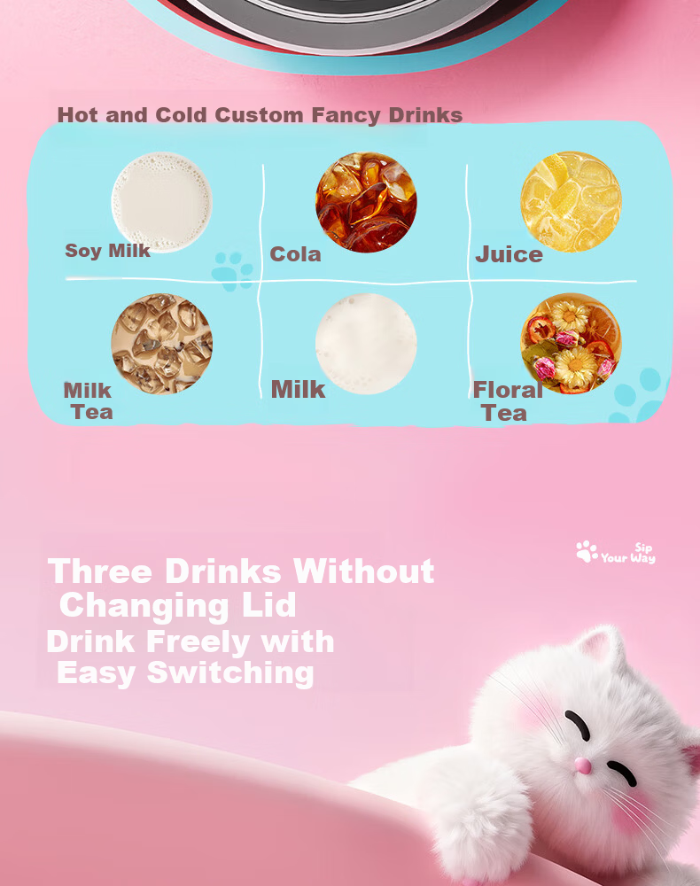 HAERS Kids Insulated Water Bottle Girls High-Quality 316L Stainless Steel Portable Straw Cup Cheese Custard 500ml 6