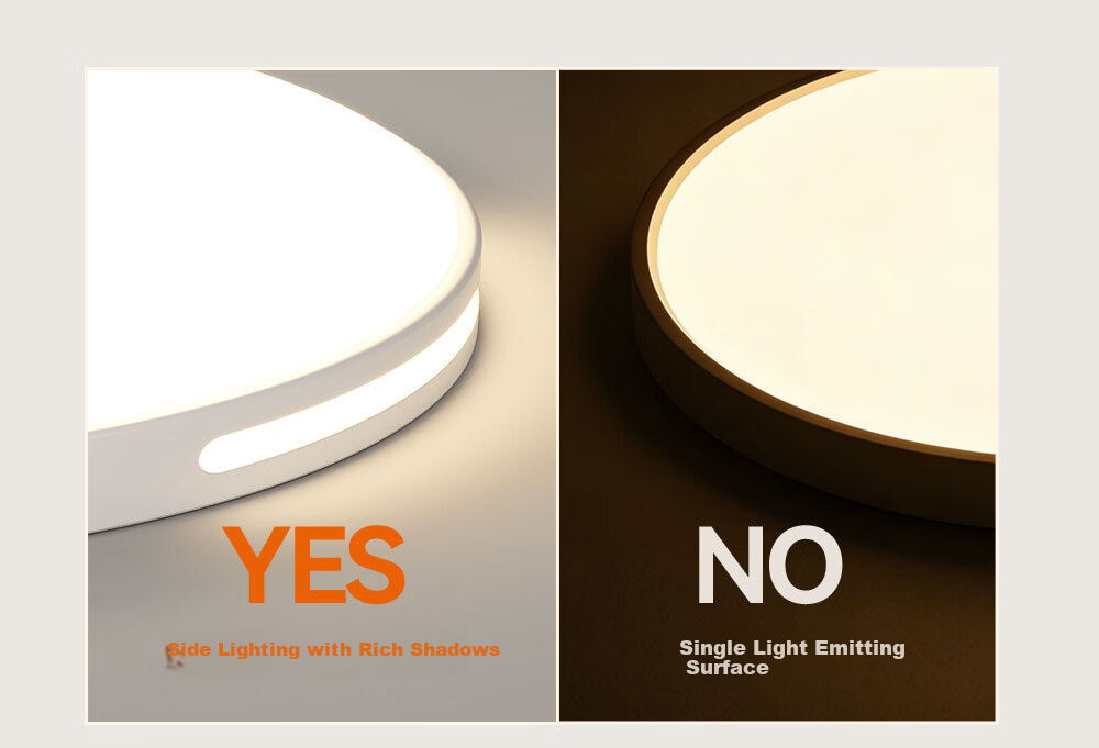 Kuka LED Ceiling Light Eye Protection PR Light Source Living Room Bedroom Lighting 40cm Round - Three Colors [Installation Included] 9