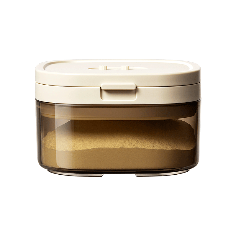 ANKOU Milk Powder Container, Baby Formula Canister, Sealed Jar, Portable Rice Cereal Box, Light-Proof Complementary Food Container with Magnetic Suction And Flat Scraper, 1200ML