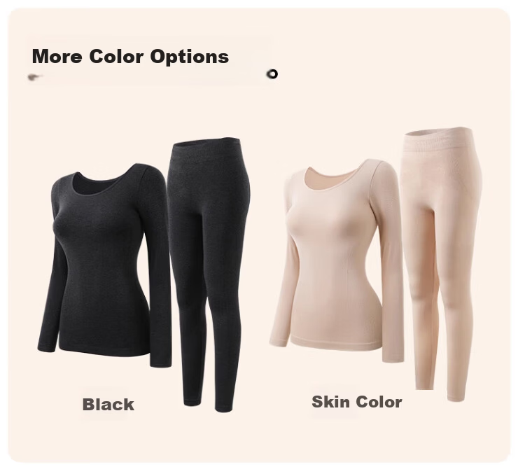 Caiyue Women's Thermal Shapewear Set High-Waist Hip-Lifting Slimming Body Shaping Base Layer Autumn Top and Bottom 18
