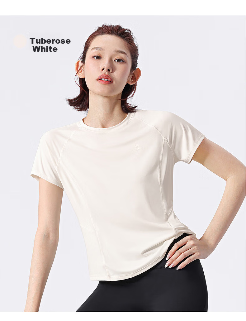 CAMEL Women's Ice Cooling Sports T-Shirt Quick-Dry Breathable Fitness Running Short Sleeve Y26BAWL6025 Dream Pink S 14