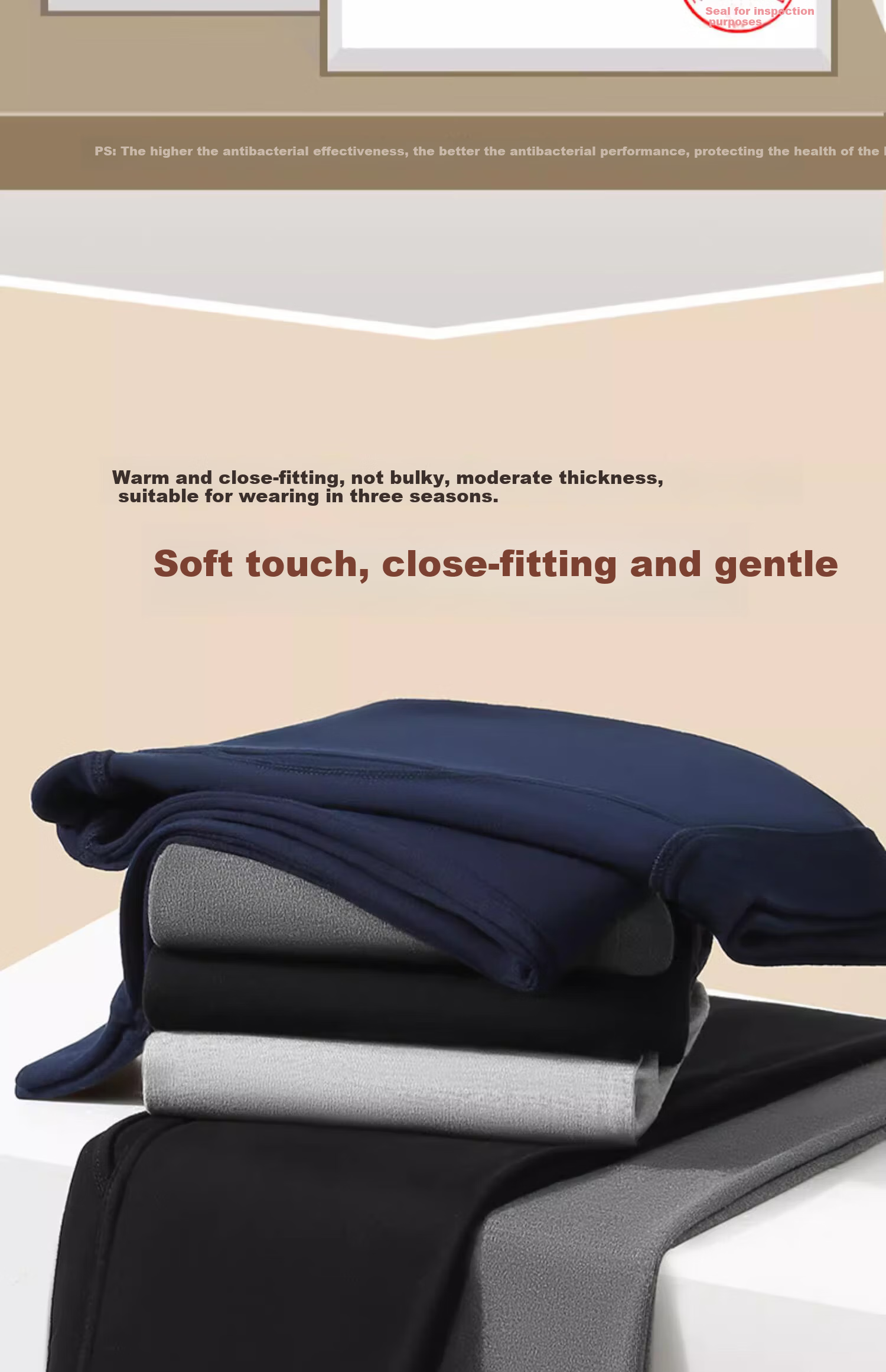 Me feeling Men's Plus Size Loose Cotton Thermal Antibacterial Warm Long Johns Autumn Winter 6